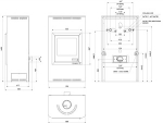 Отопительная печь-камин AQUAFLAM 17 с водяным контуром руч. рег. (кремовый)