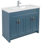 Тумба "WATERFORD" (STIFFKEY-BLUE-MATT) з умивальником "Frame" 100 см (підлогова)