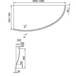 RAVAK AVOCADO 160x75R - Угловая акриловая ванна, правая