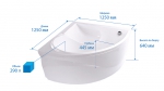 Акриловая ванна Triton  Синди, 125х125