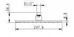 Потолочная лейка Аква Родос Rodos 011CP 250x250mm