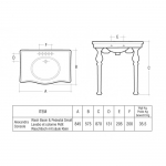 RAK Ceramics Console - Умывальник консольный, 84,5 см