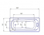 Artel Plast Искра - Прямоугольная акриловая ванна, 130x75 см