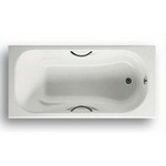 ROCA MALIBU - Ванна чугунная с ручками, 150x75 см