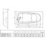KOLLER POOL Landora-160x75 - Прямоугольная акриловая ванна