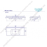 Умывальник CeraStyle Arte 100 см.