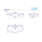 Умывальник CeraStyle Nil 95 см.